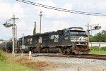 NS 6995 leads train P61 past the old yard